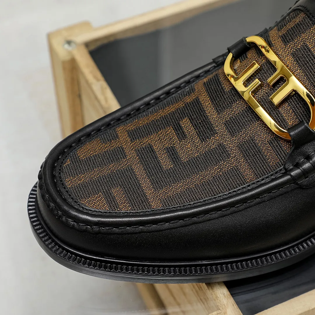Men's shoes💰440 🕷🕷【FENDI】The latest men's formal leather shoes🇨🇳Classic series not to be missed💯The first layer is made of imported first-layer cowhide☘Original quality, the leather is smooth and delicate🎋The version is awesome, the perfect streamlined outline🍇🐮Leather lining, 2 colors, size 38-45...